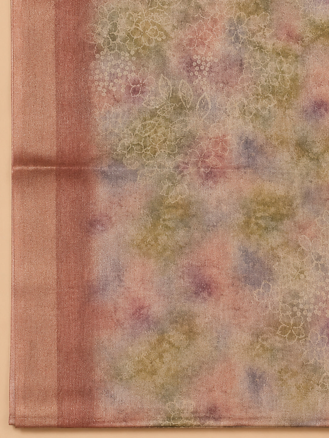Pink  Chanderi Unstitched Dress Material