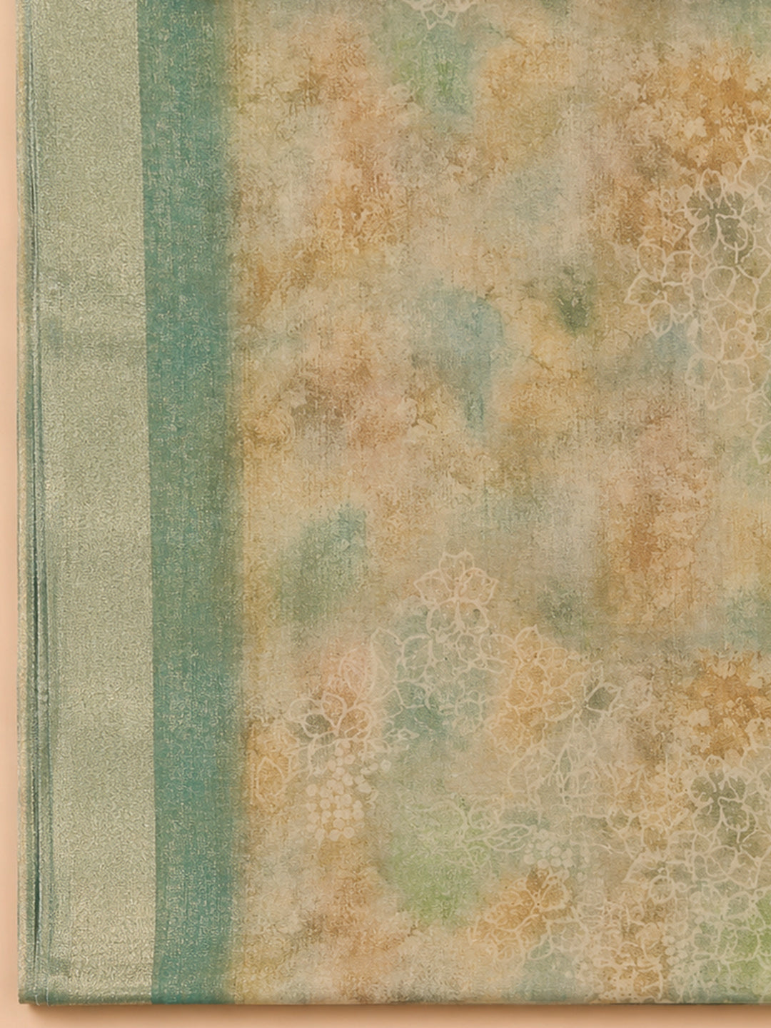 Rama Green  Chanderi Unstitched Dress Material