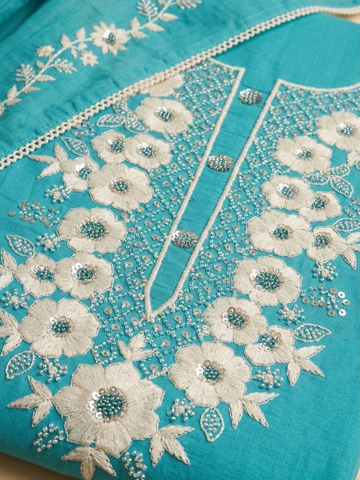 Firozee  Chanderi Unstitched Dress Material