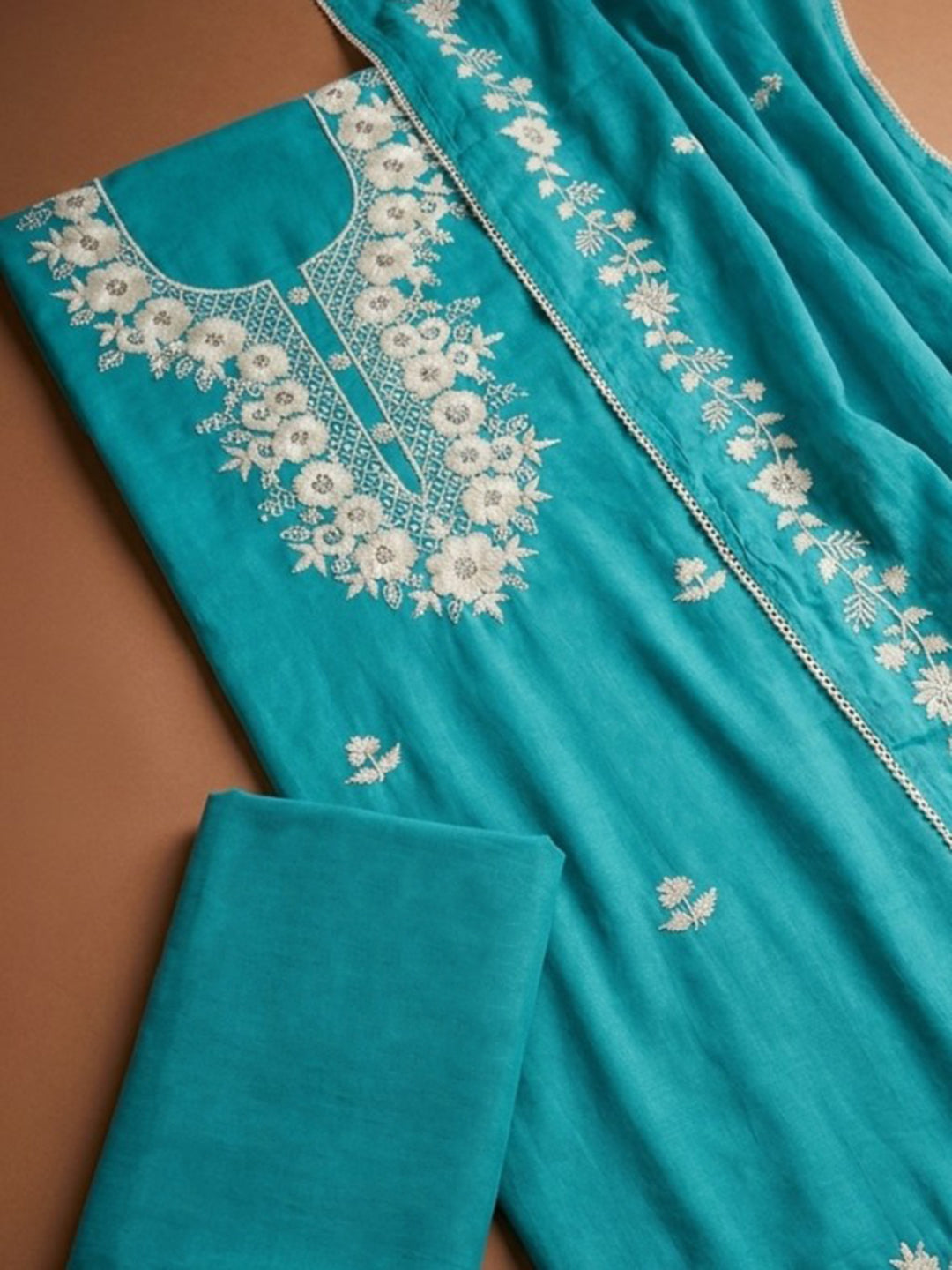 Firozee  Chanderi Unstitched Dress Material