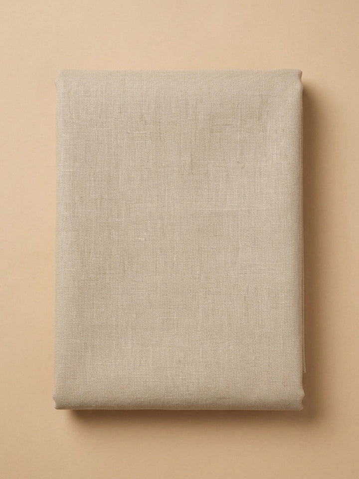 Beige  Chanderi Unstitched Dress Material