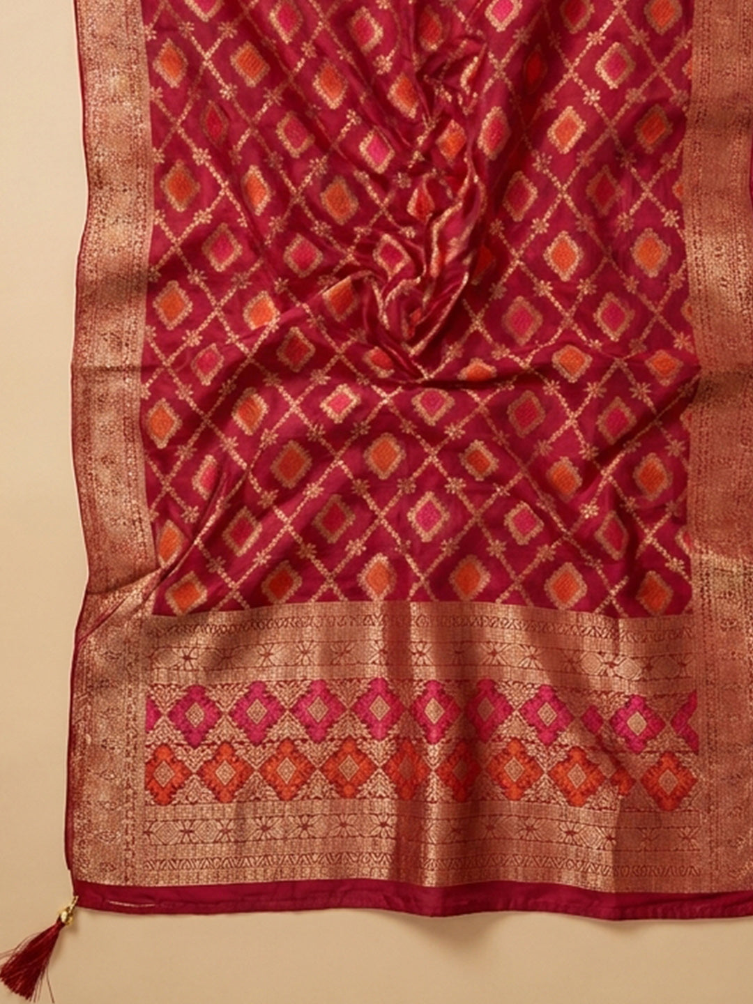 Firozee  Chanderi Unstitched Dress Material