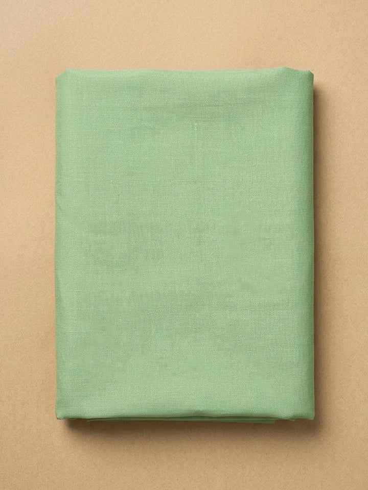 Pista Green Chanderi Embroidered Unstitched Dress Material