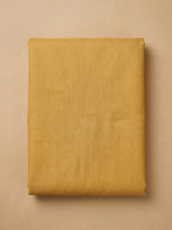 Yellow Chanderi Embroidered Unstitched Dress Material