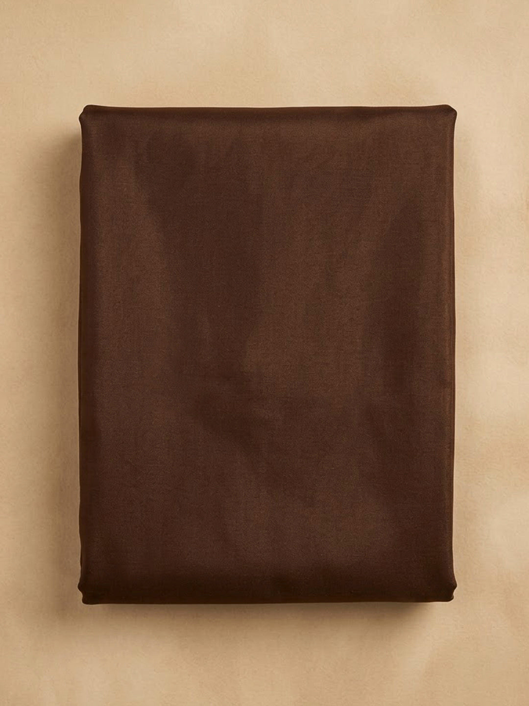Brown Chanderi Embroidered Unstitched Dress Material