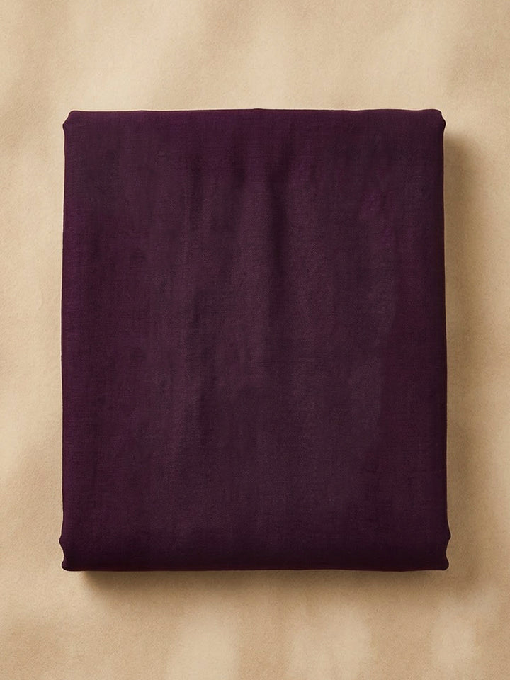 Purple Chanderi Embroidered Unstitched Dress Material