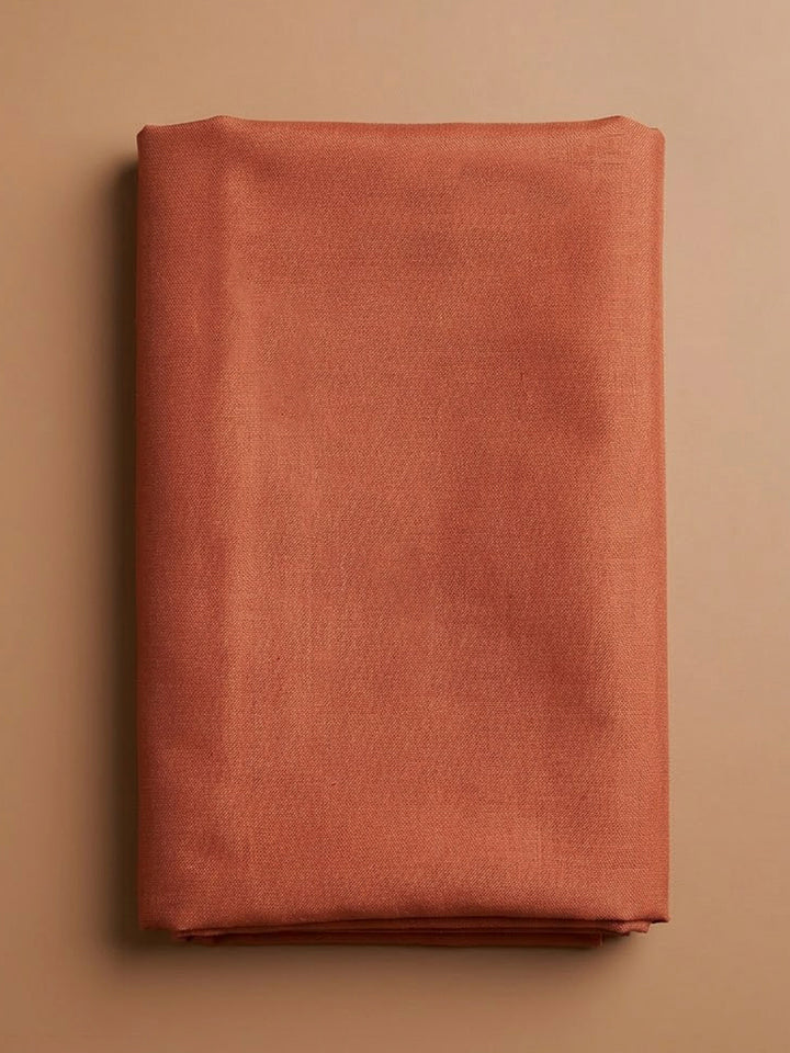 Rust Tissue Embroidered Unstitched Dress Material