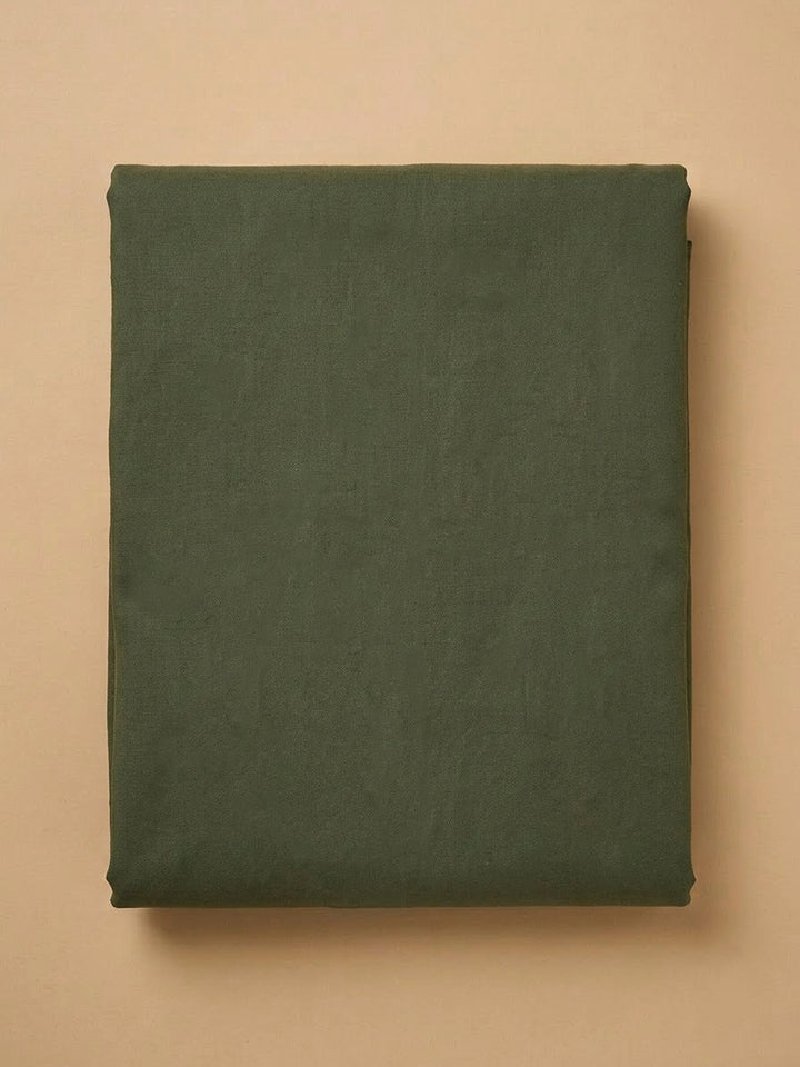 Green Organza Embroidered Unstitched Dress Material