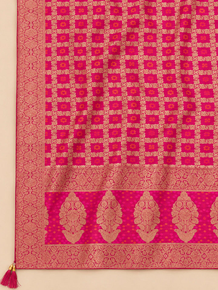 Off White Chanderi Embroidered Unstitched Dress Material