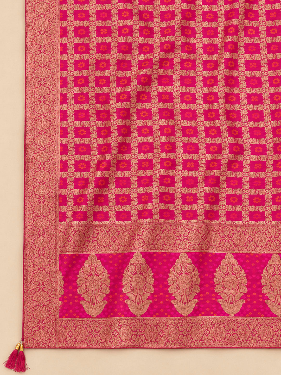 Sea Green Chanderi Embroidered Unstitched Dress Material