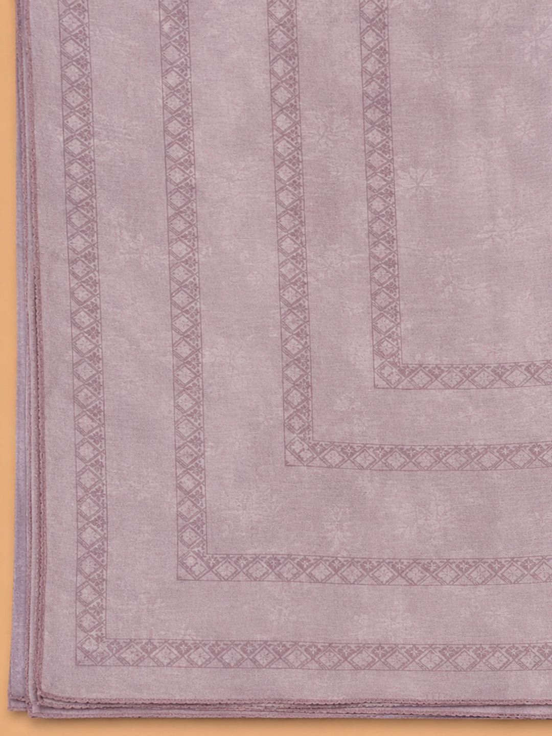 Pink Embroidered Linen Blend Unstitched Suit &amp; Pant With Linen Dupatta