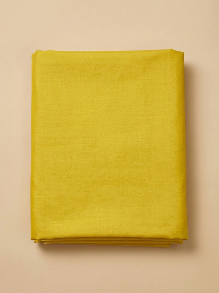 Yellow Embroidered Chanderi Unstitched Suit &amp; Pant With Chanderi Dupatta