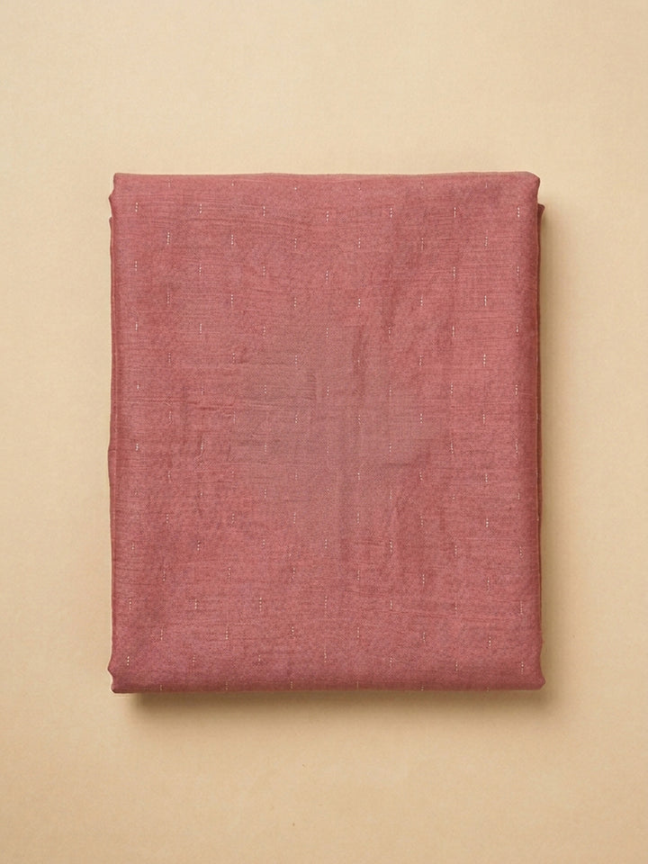 Onion Pink Embroidered Chanderi Unstitched Suit &amp; Pant With Chanderi Dupatta