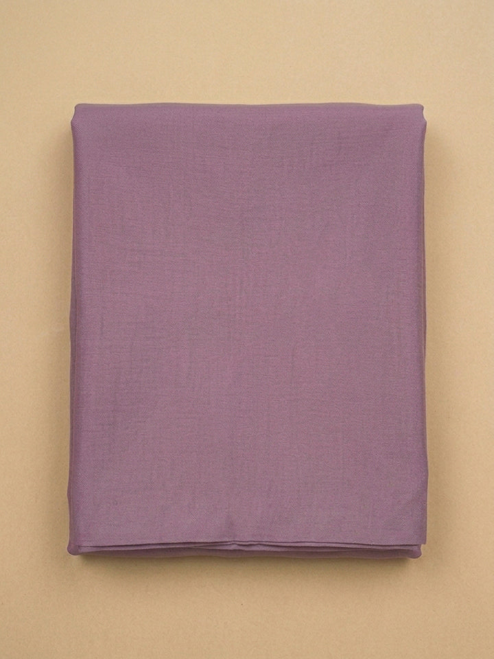 Purple Embroidery Cotton Blend Unstitched Dress Material
