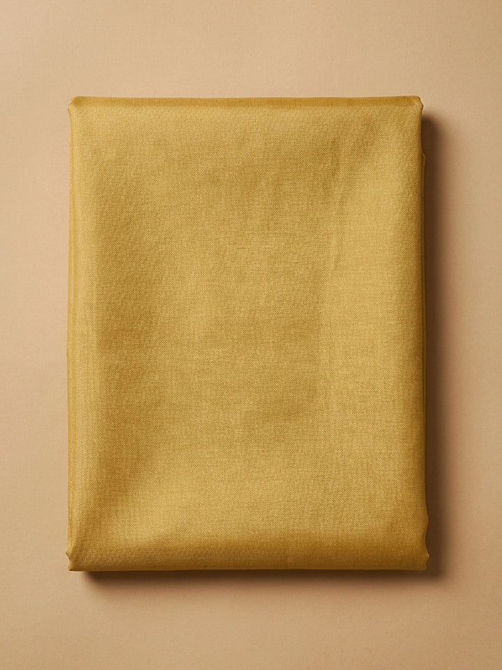 Mustard Embroidery Chanderi Unstitched Dress Material