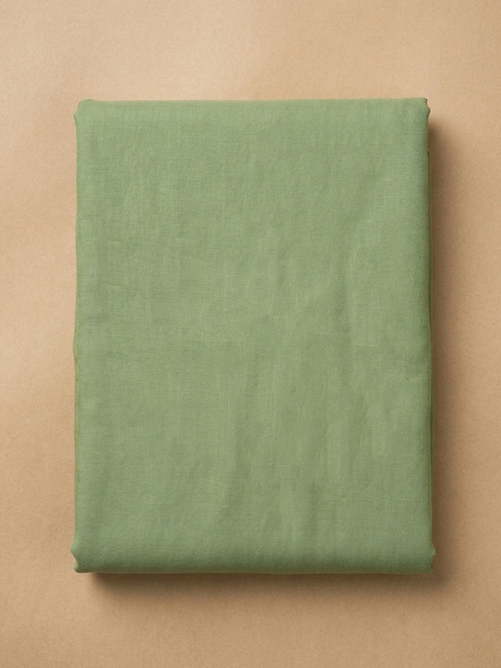 Pista Green Embroidery Chanderi Unstitched Dress Material