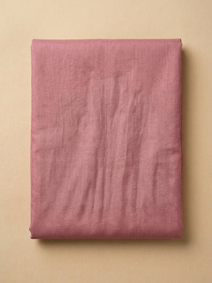Onion Pink Embroidery Chanderi Unstitched Dress Material