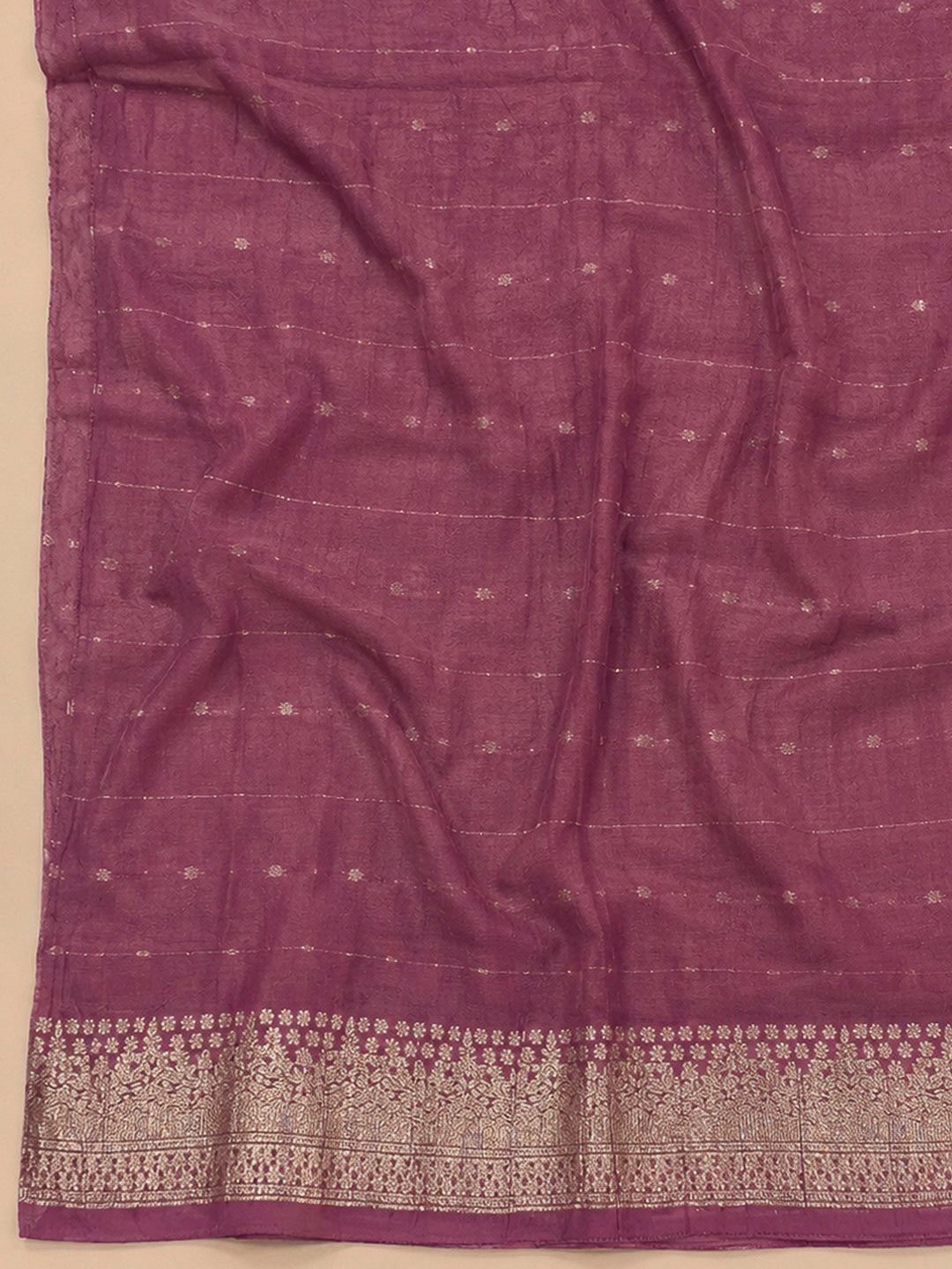 Onion Pink Embroidery Chanderi Unstitched Dress Material