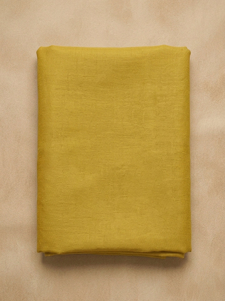 Yellow Yoke Embroidery Chanderi Unstitched Dress Material