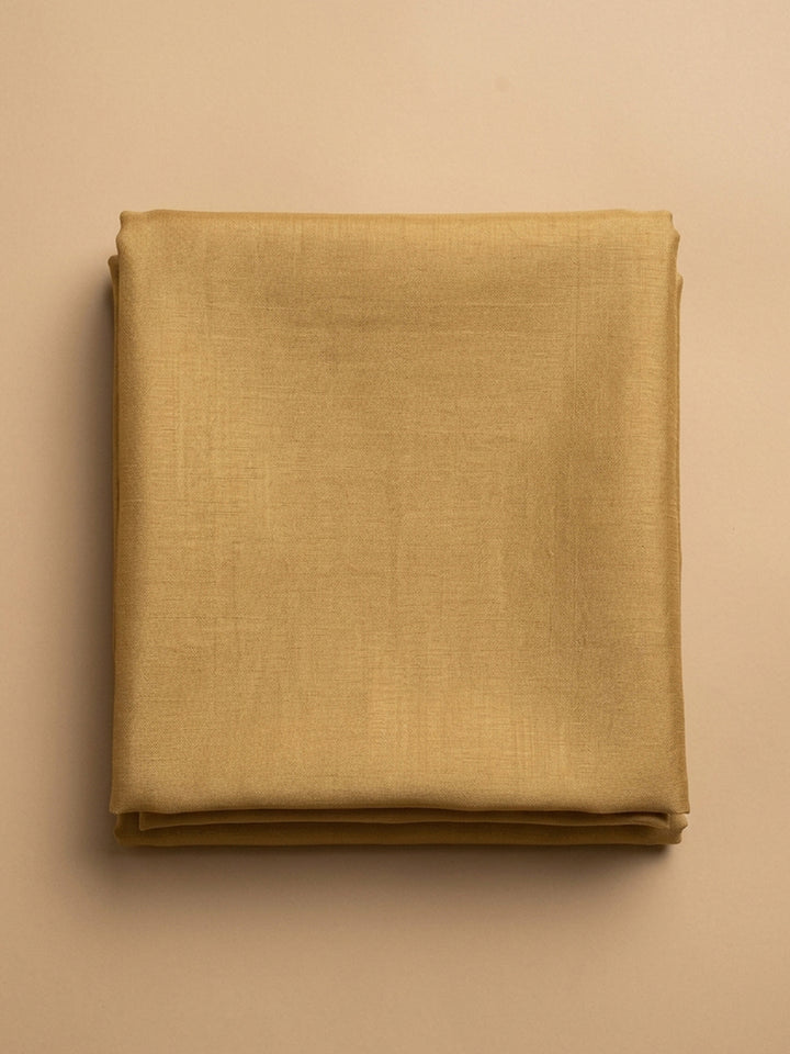 Mustard  Chanderi Unstitched Dress Material