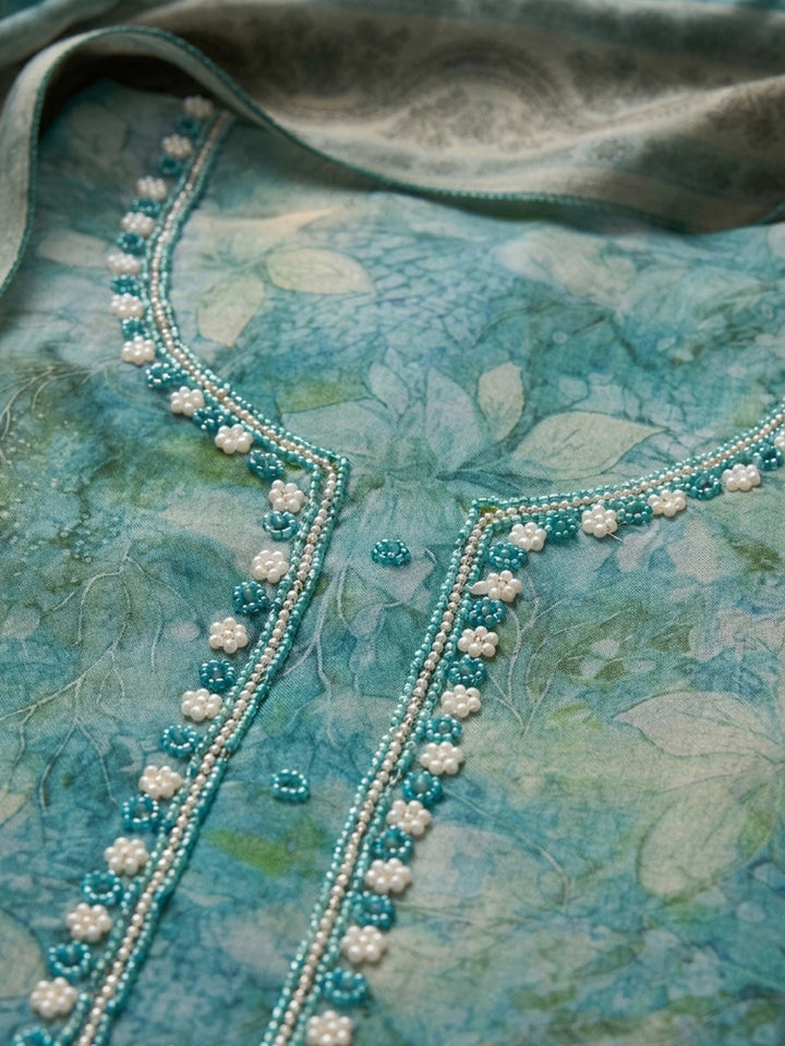 Firozee  Chanderi Unstitched Dress Material
