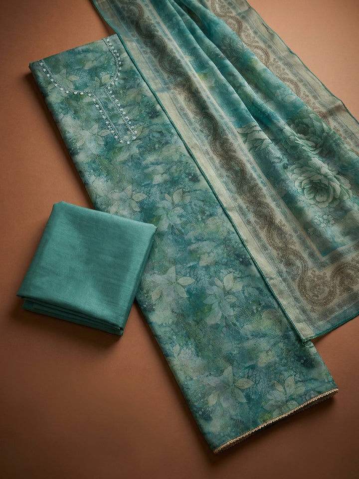 Firozee  Chanderi Unstitched Dress Material