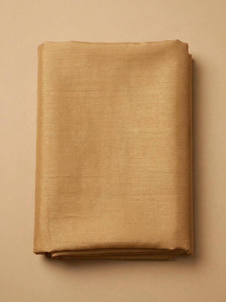 Mustard  Chanderi Unstitched Dress Material