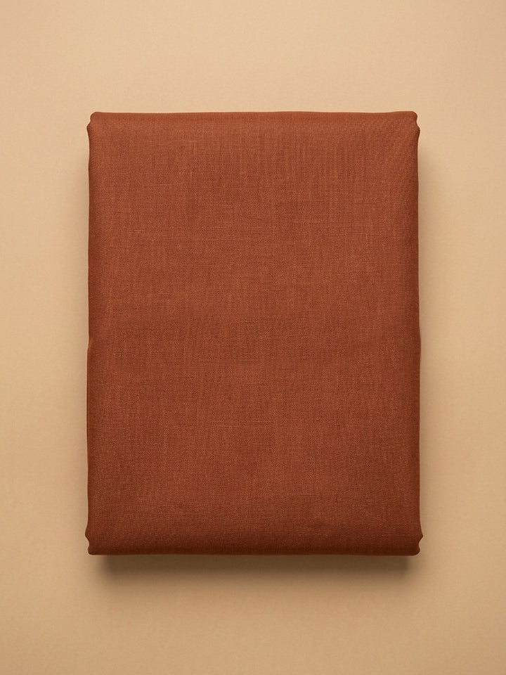 Rust  Chanderi Unstitched Dress Material
