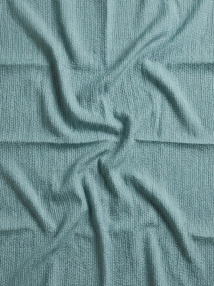 Sea Green Embroidered Cotton Blend Unstitched Suit With Pant &amp; Dupatta