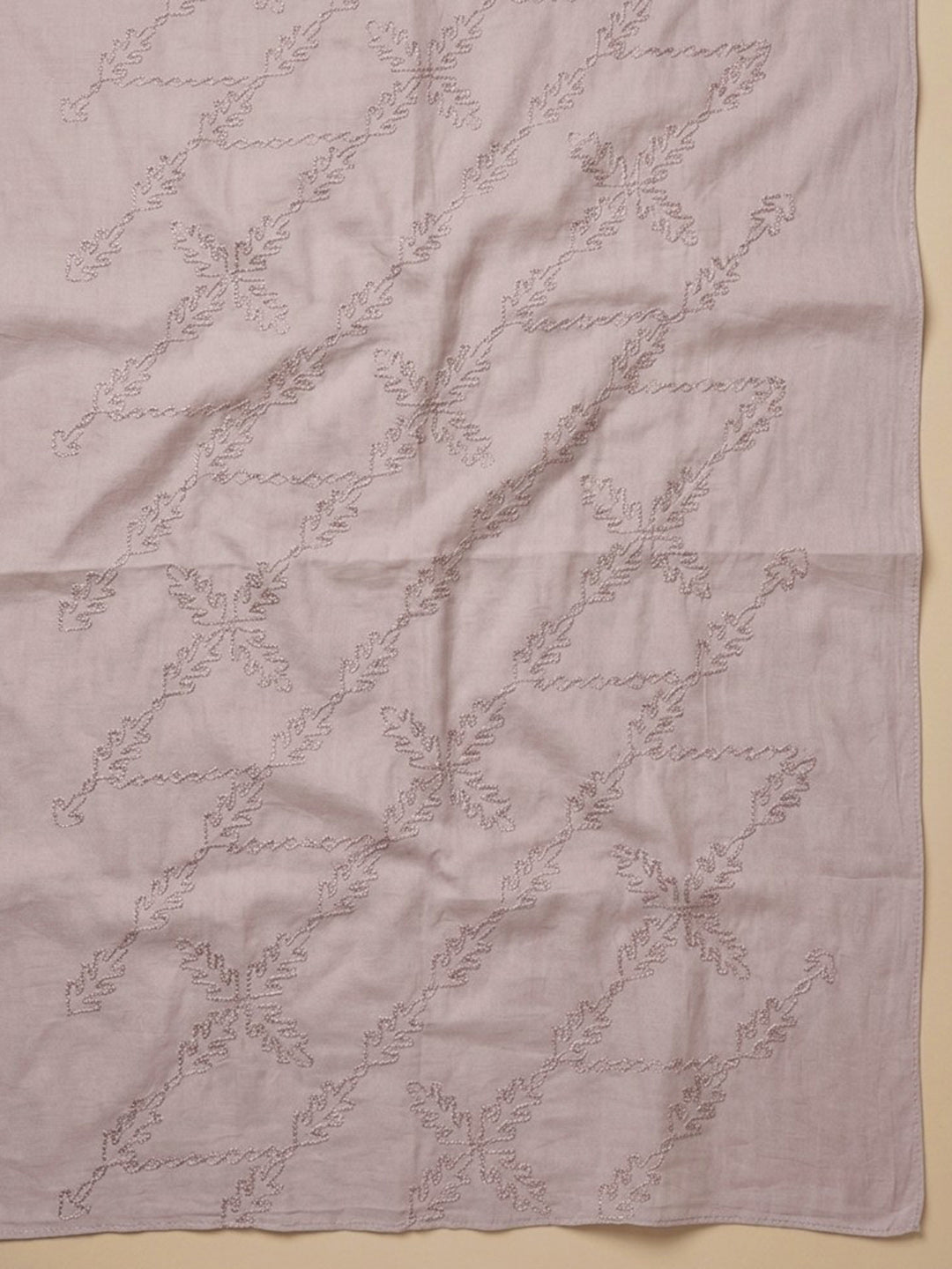 Pink Printed Cotton Blend Unstitched Dress Material