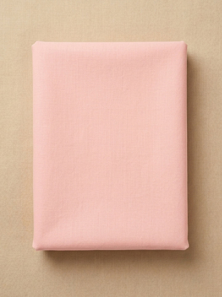 Peach Printed Cotton Blend Unstitched Dress Material