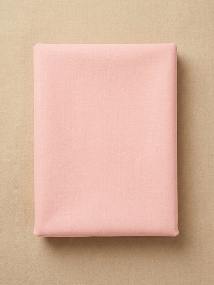 Peach Printed Cotton Blend Unstitched Dress Material