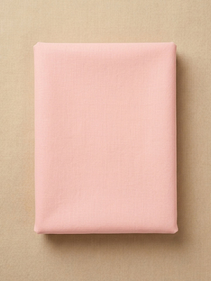 Peach Printed Cotton Blend Unstitched Dress Material