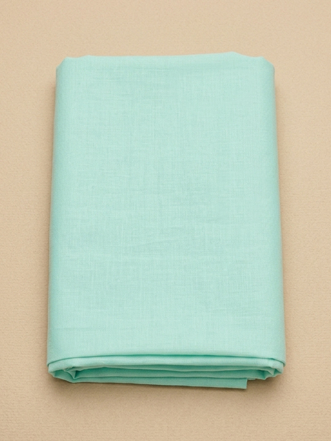 Sea Green Printed Cotton Blend Unstitched Dress Material