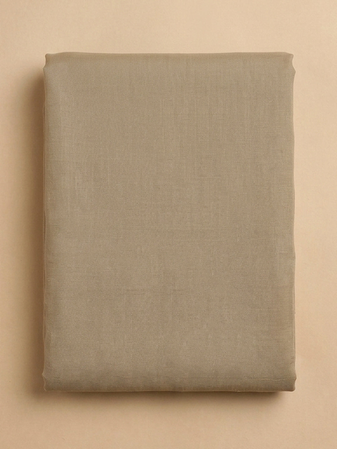 Beige  Chanderi Unstitched Dress Material