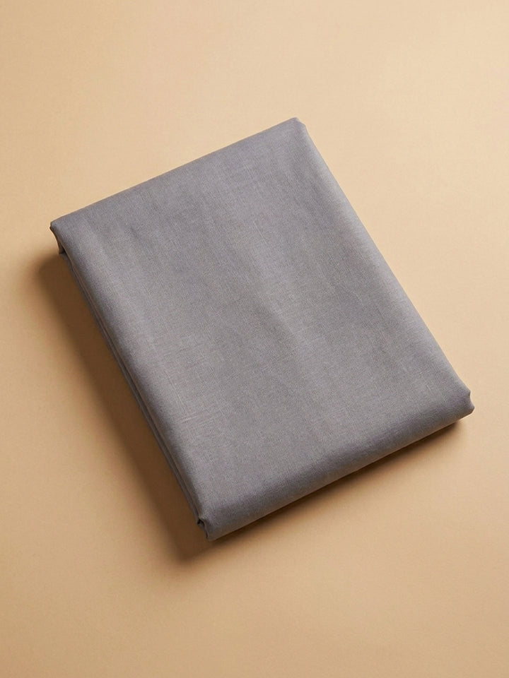 Grey  Chanderi Unstitched Dress Material