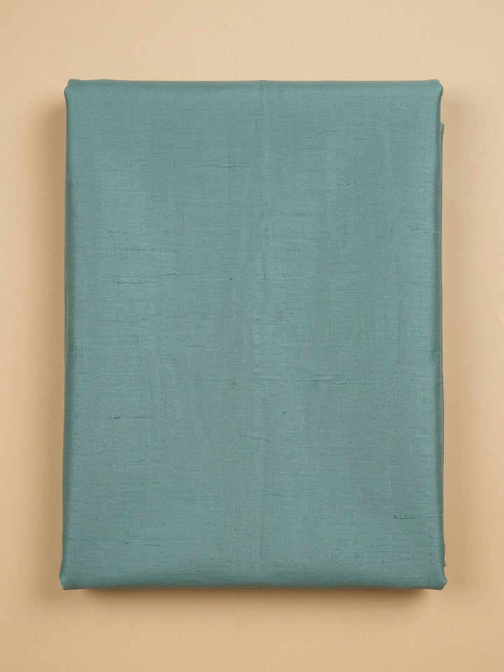 Sea Green Printed Chanderi Unstitched Dress Material