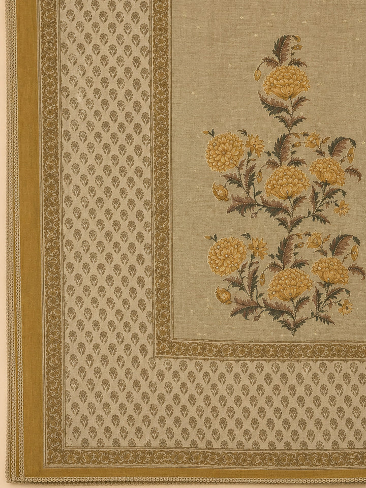 Mehndi  Chanderi Unstitched Dress Material