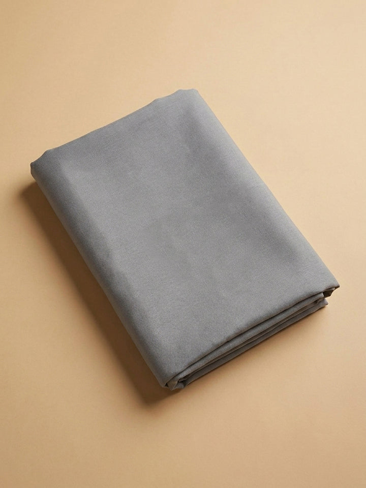 Grey  Cotton Unstitched Dress Material