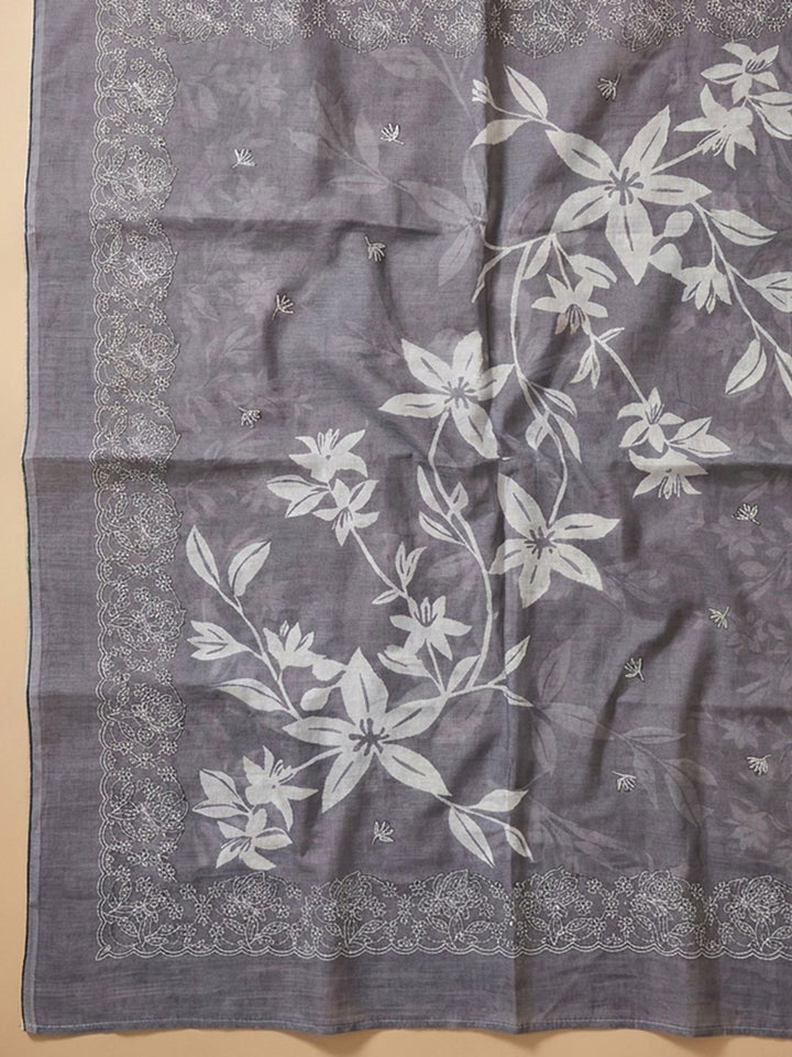 Blue  Cotton Unstitched Dress Material