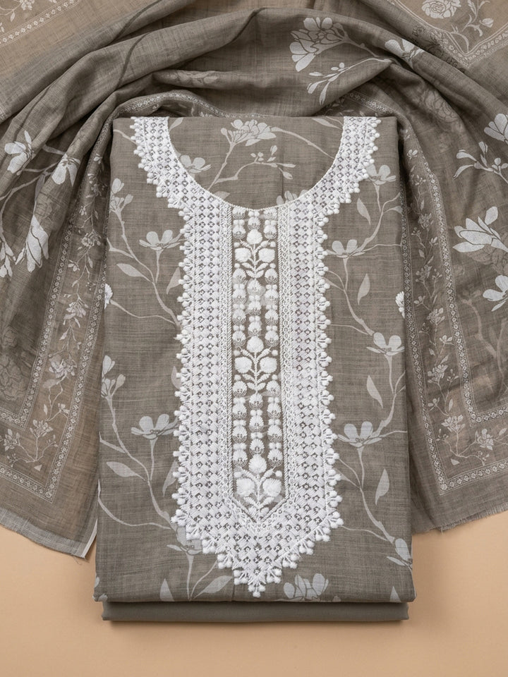 Mouse  Chanderi Unstitched Dress Material