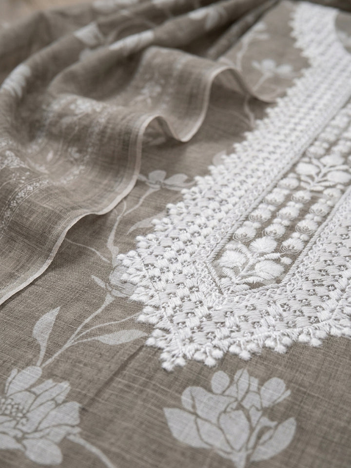 Mouse  Chanderi Unstitched Dress Material