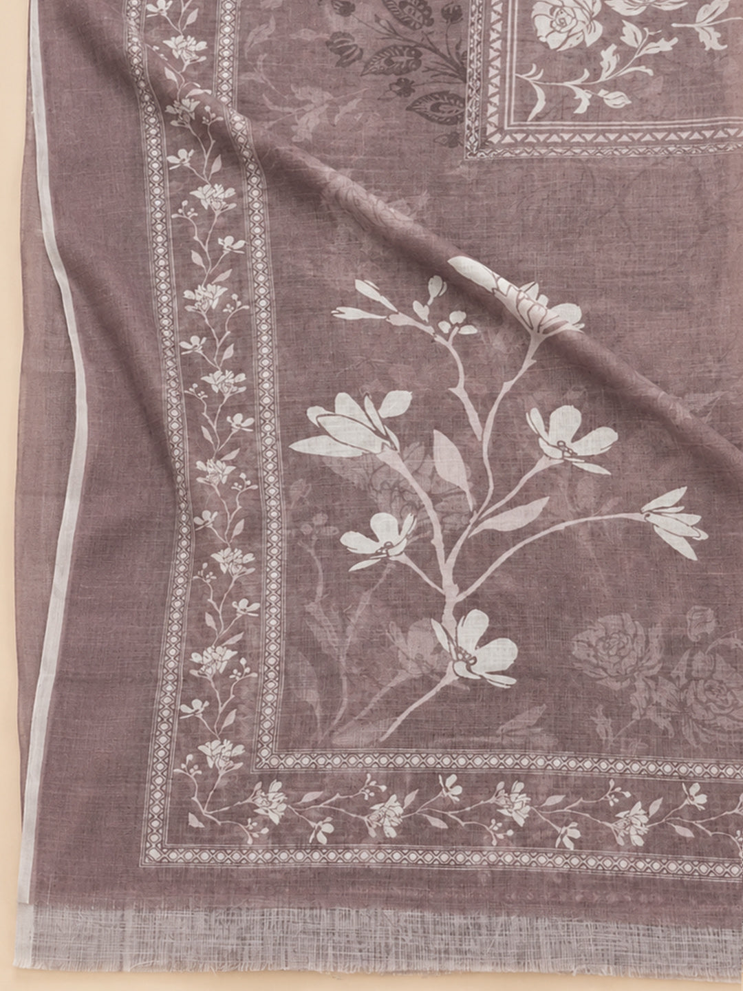 Onion Pink  Chanderi Unstitched Dress Material