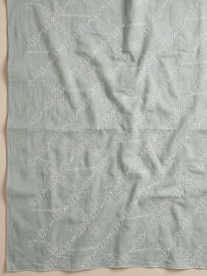 Aqua  Cotton Unstitched Dress Material