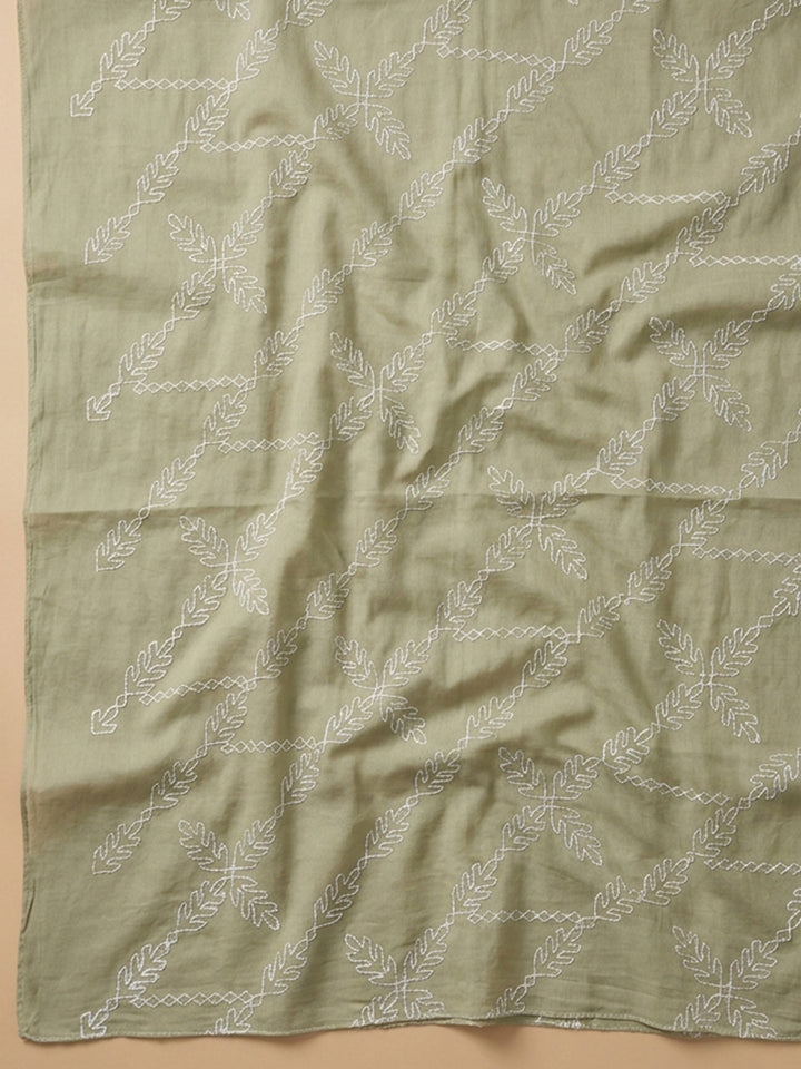Aqua  Cotton Unstitched Dress Material