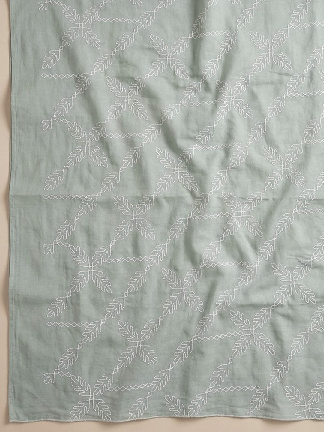 Grey  Cotton Unstitched Dress Material
