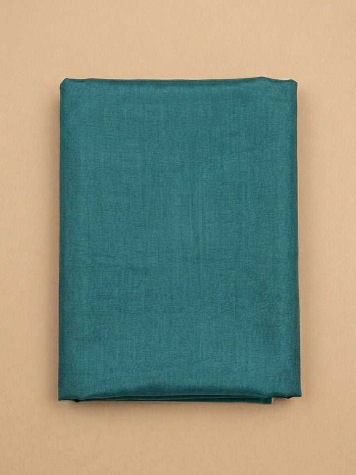 Rama Green Embroidered Chanderi Unstitched Suit &amp; Pant With Chanderi Dupatta