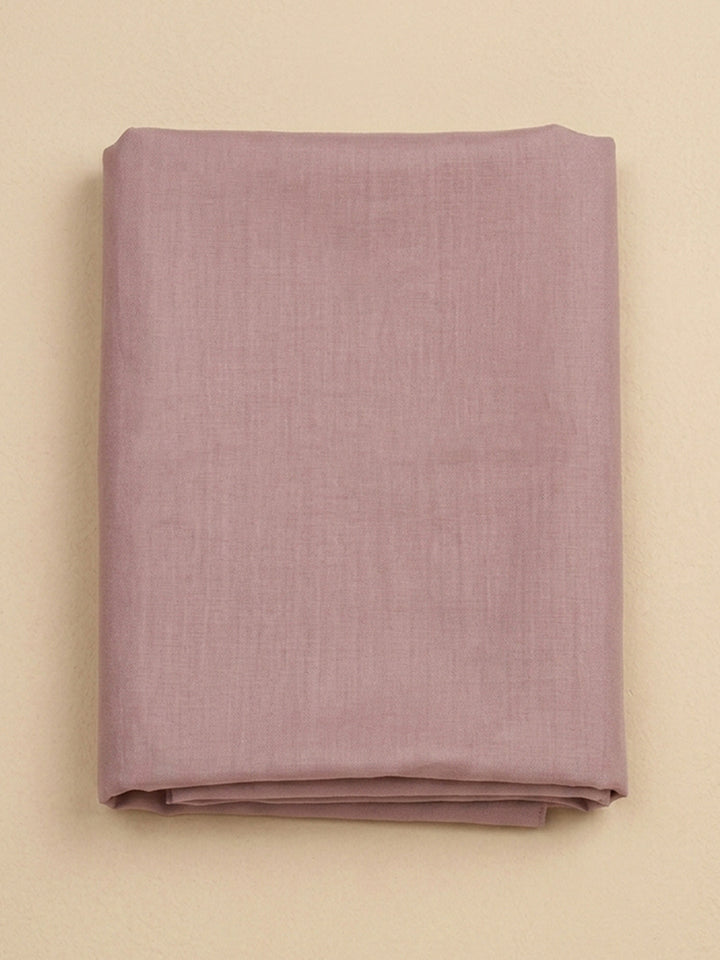 Purple Embroidered Tissue Unstitched Suit &amp; Pant With Tissue Dupatta