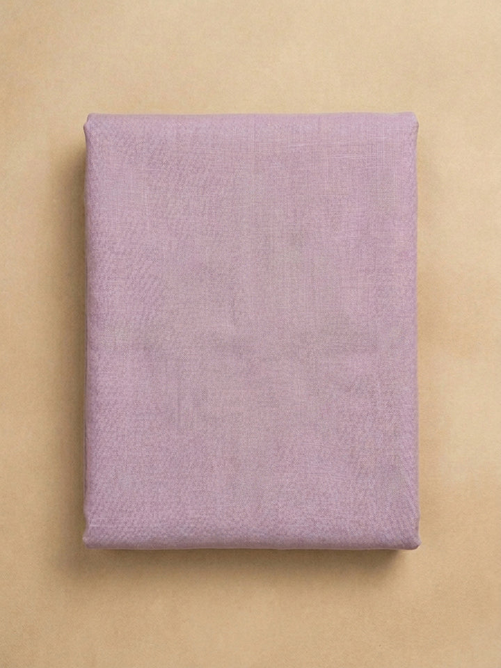 Lavender Embroidered Chanderi Unstitched Suit &amp; Pant With Chanderi Dupatta