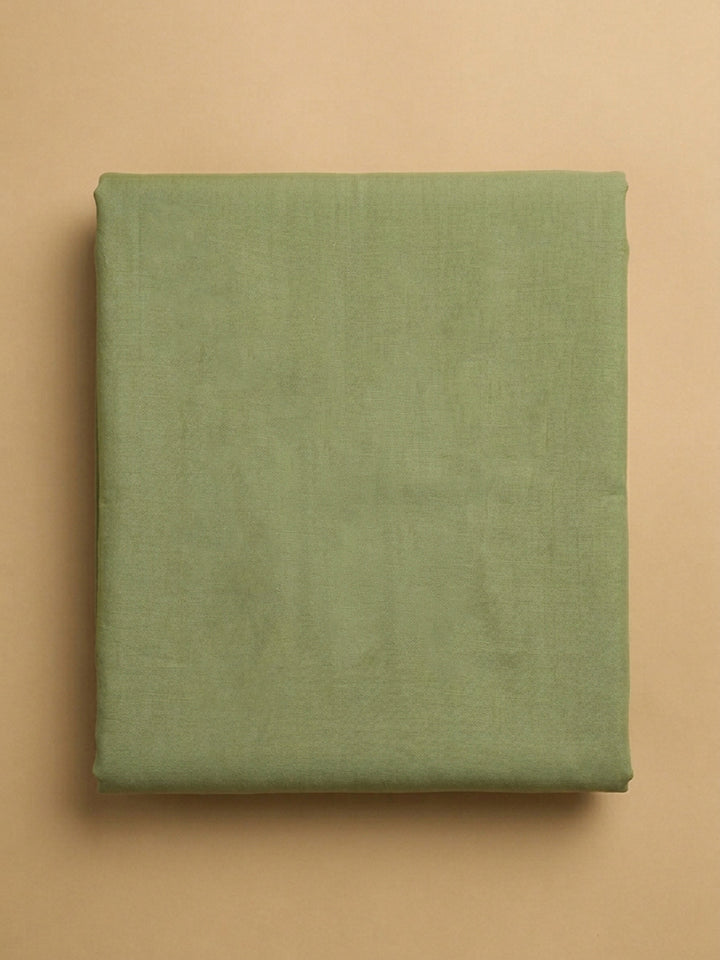 Pista Green Embroidered Chanderi Unstitched Suit &amp; Pant With Chanderi Dupatta